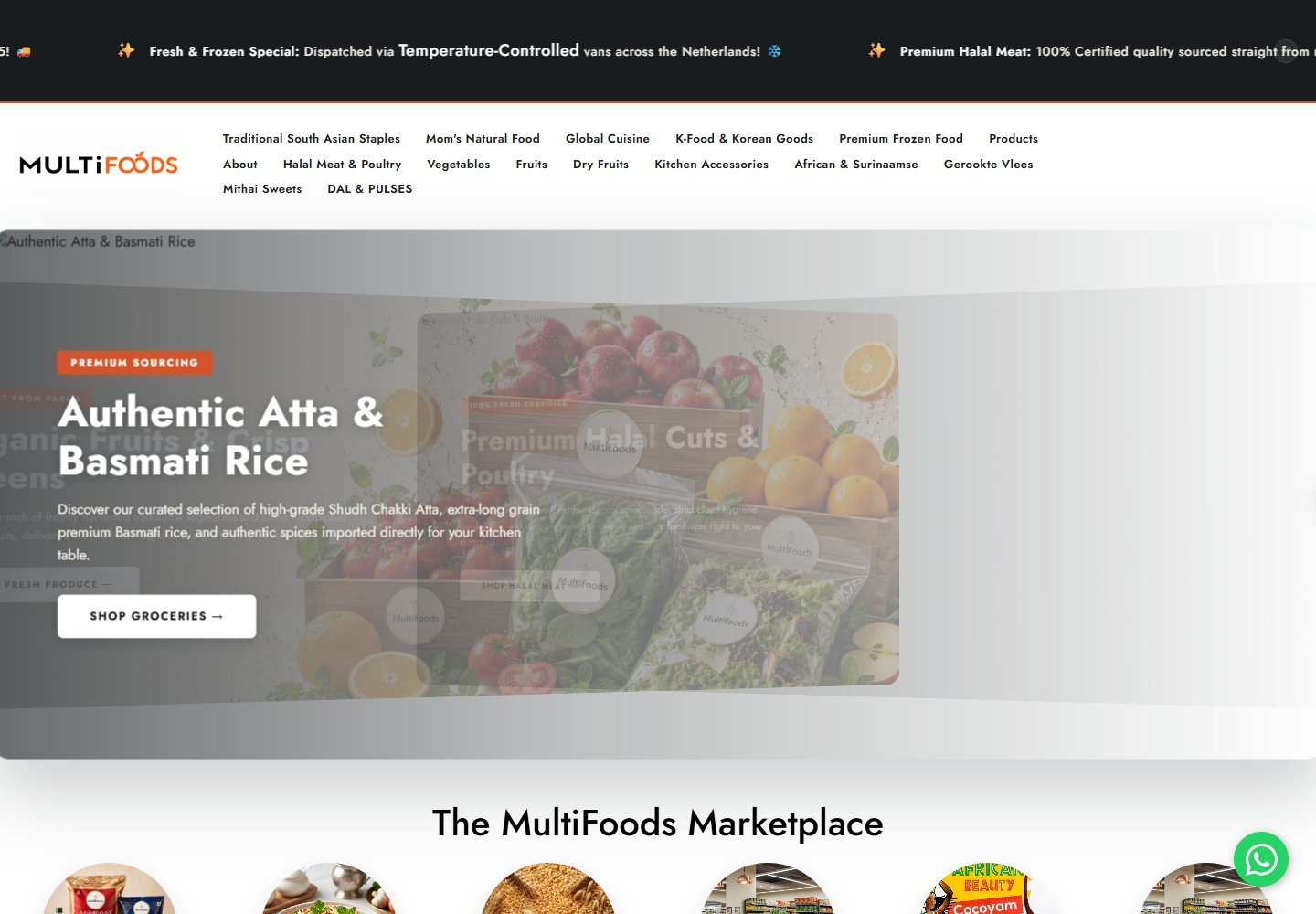 Multifoods website screenshot