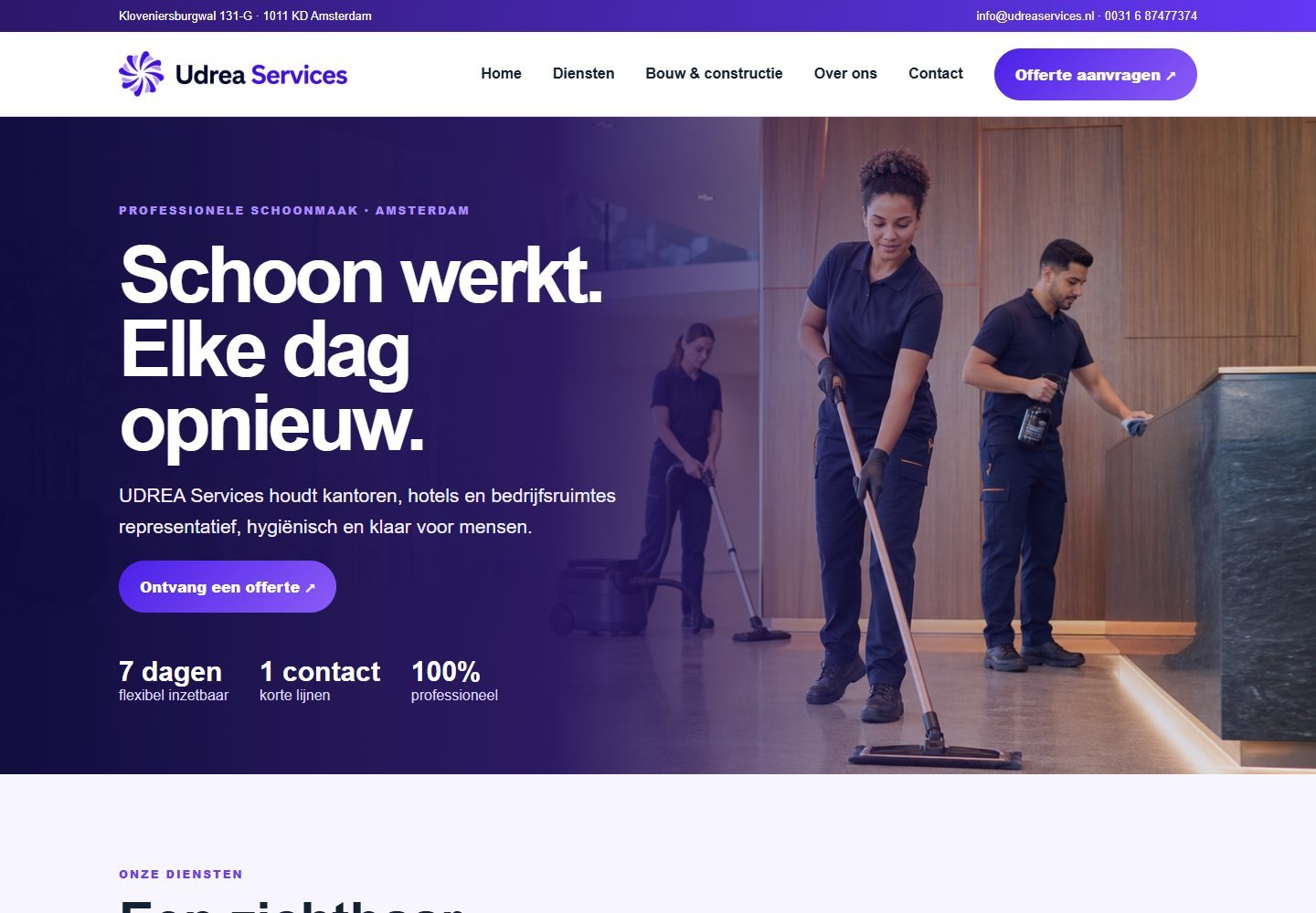 Udrea Services website screenshot