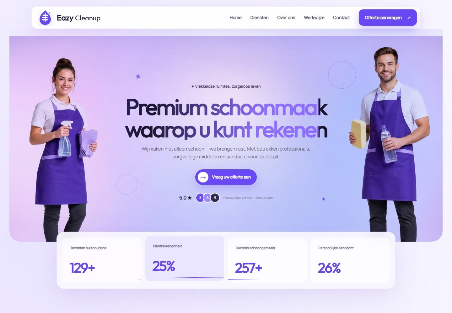 Eazy Cleanup website screenshot