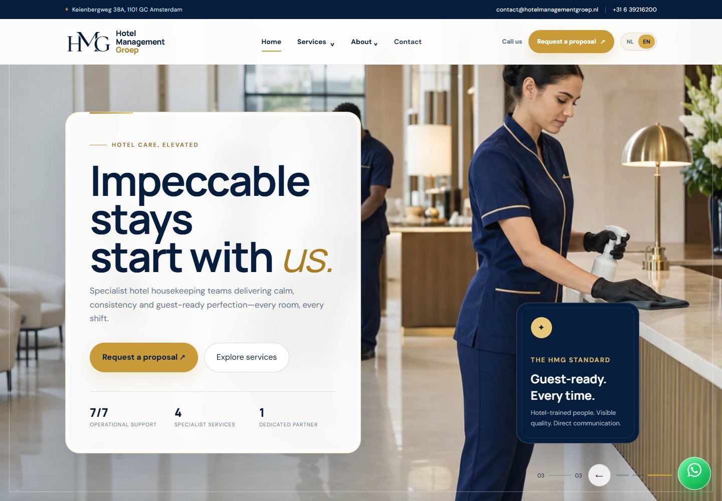 Hotel Management Groep website screenshot